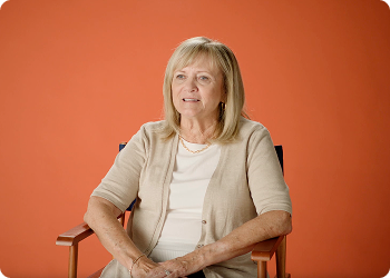Nancy, a caregiver sharing her story with NUBEQA (darolutamide)