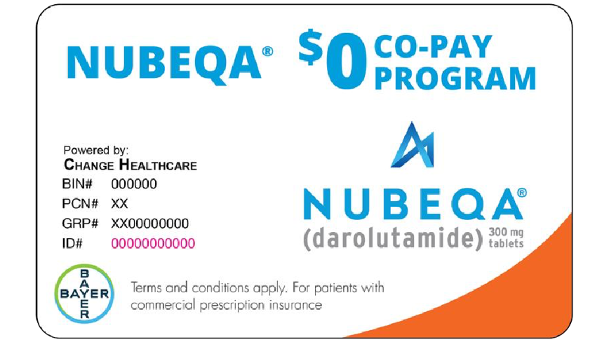 NUBEQA® (darolutamide) $0 Co-pay Card