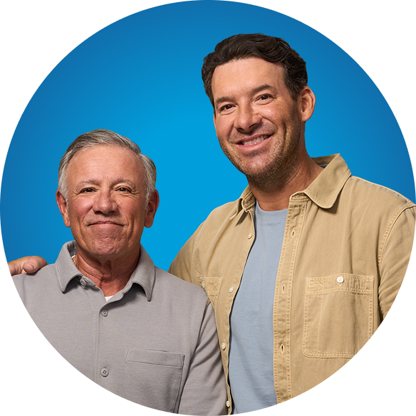 Image of Tony Romo and his Father Ramiro